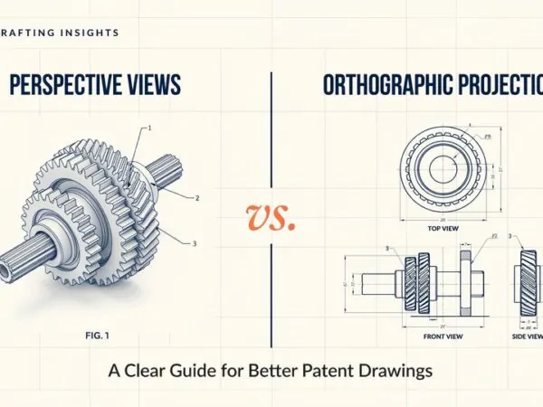 Patent Perspective Views vs Orthographic Projections