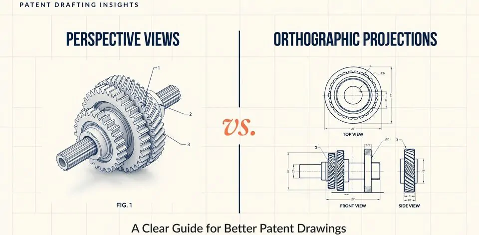 Patent Perspective Views vs Orthographic Projections